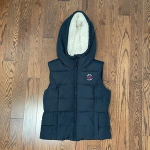 Hollister California thick fur lined bubble vest